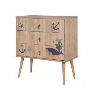 Comoda Model City V9, Multicolor, 80x40x89 cm - Img 2