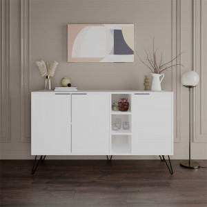 Comoda Model Clara, Alb, 142x35.5x82 cm - Img 2