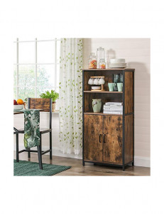 Comoda Model Elian, Maro rustic/Negru, 60x35x125 cm - Img 6