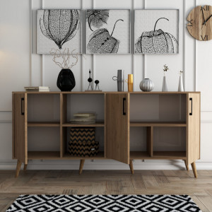 Comoda Model Exxen, Stejar, 180x45x80 cm - Img 3