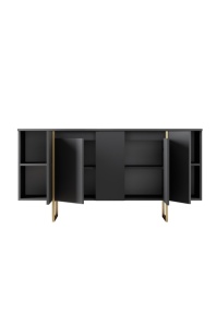 Comoda Model Luxe V1, Auriu/Nuc, 160x35x80 cm - Img 10