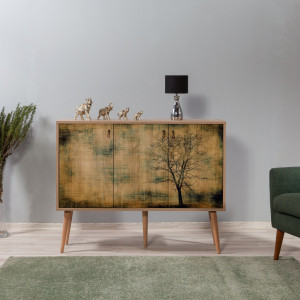 Comoda Model Mega V1, Stejar sonoma, 120x36x90 cm - Img 2