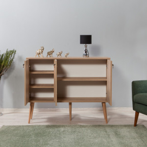Comoda Model Mega V2, Stejar sonoma, 120x36x90 cm - Img 3