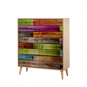Comoda Model Multilux, Stejar sonoma, 95x36x111 cm - Img 5