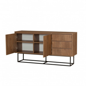 Comoda Model Ruba, Nuc/Negru, 140x36x72 cm - Img 4