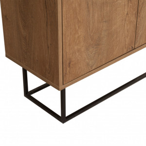 Comoda Model Zuri, Nuc/Negru, 90x36x72 cm - Img 5