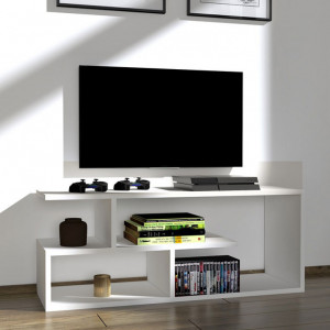 Comoda TV Pako World, Model Waldo, 100x29.5x40 cm, Alb - Img 2