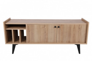 Comoda TV Salvador, Model Astana, 150x40x62 cm, Stejar - Img 7