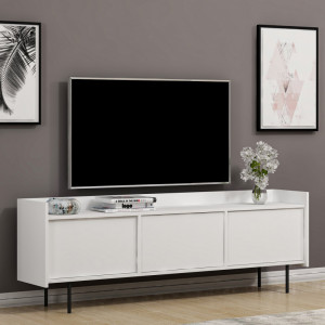 Comoda TV Salvador, Model Atlas, 183.6x63x37 cm, Alb - Img 4