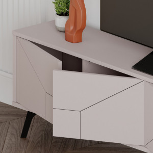 Comoda TV Salvador, Model Dune, 180x50x29.6 cm, Mocha deschis - Img 4