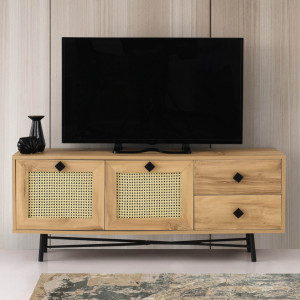 Comoda TV Salvador, Model Hapsiyas, 140x60x40 cm, Nuc - Img 1