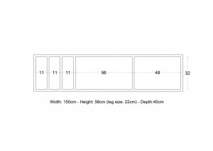 Comoda TV Salvador, Model Maribor, 150x40x62 cm, Nug/Antracit - Img 5