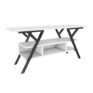 Comoda TV Salvador, Model Minerva, 120x55x35 cm, Negru/Alb - Img 4