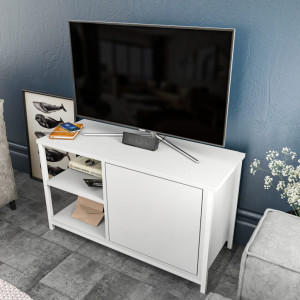 Comoda TV Salvador, Model Muskegon, 89.6x50.8x35.3 cm, Alb - Img 3