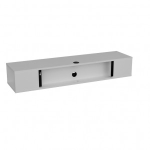 Comoda TV Salvador, Model Peti, 135x23x35.2 cm, Alb - Img 6
