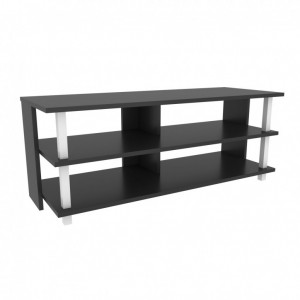Comoda TV Salvador, Model Pueblo, 120x47.4x44.6 cm, Alb/Antracit - Img 4