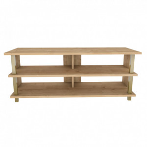 Comoda TV Salvador, Model Pueblo, 120x47.4x44.6 cm, Auriu/Stejar - Img 5