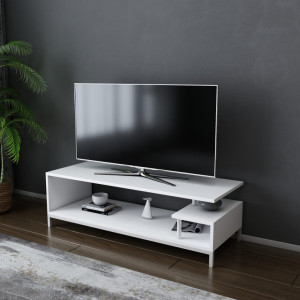 Comoda TV Salvador, Model Reilly, 120x37.6x44.6 cm, Alb - Img 2