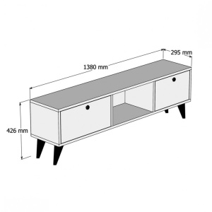 Comoda TV Salvador, Model Serenat, 138x42.6x29.5 cm, aaaa - Img 5