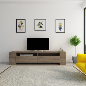 Comoda TV Salvador, Model Sosruko, 155x35x35 cm, Nuc - Img 2
