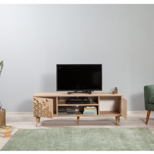 Comoda TV Salvador, Model Truva, 140x50x40 cm, Multicolor - Img 4