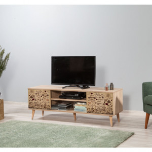 Comoda TV Salvador, Model Truva, 140x50x40 cm, Multicolor - Img 3