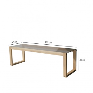 Comoda TV Salvador, Model Via, 130x40x40 cm, Natural - Img 9