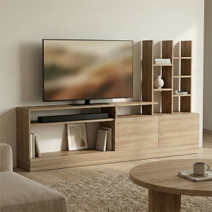 Comodă TV Seruno, stejar sonoma, 170x25x100 cm