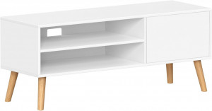 Comoda TV, Vasagle, Alb, 120x40x49 cm - Img 2