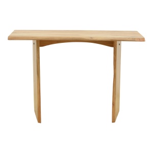 Consolă Mende, Lemn Masiv Acacia, Natural, 110x50x76 cm - Img 3