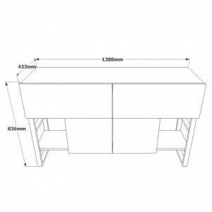 Consola Model ML25, Pin, 138.8x43.3x83.6 cm - Img 6