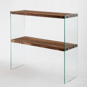 Consola Model Venedik, Nuc/Transparent, 90x30x80 cm - Img 3