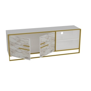 Consola TV Polka Auriu 160x56.6x38.5 cm - Img 5