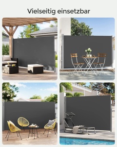 Copertina laterala, Songmics, 180 x 350 cm, Gri - Img 7