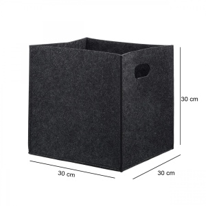 Coș de pâslă HMY Negru 30x30x30 cm - Img 3
