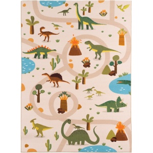 Covor Copii Coco Dino Planet Bej, 140 x 200 cm - Img 2