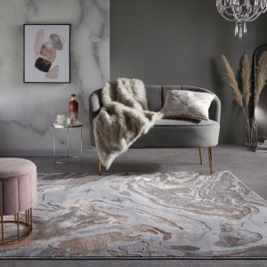 Covor Marbled Roz Pal 240X340 cm, Flair Rugs - Img 2