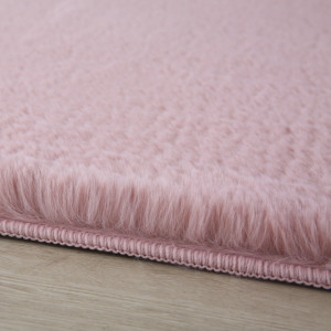 Covor Pouffy V1 Roz 200 x 200cm - Img 1