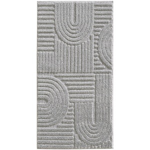 Covor tip Traversa VivaDeco Art V1, 80 x 150 cm, Silver, 100% Polipropilena, Fir 8 mm, 1900 g/mp, OEKO-TEX Standard 100 - Img 8