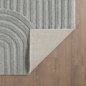 Covor tip Traversa VivaDeco Art V1, 80 x 250 cm, Silver, 100% Polipropilena, Fir 8 mm, 1900 g/mp, OEKO-TEX Standard 100 - Img 12