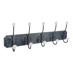 Cuier de perete Holden, alb/negru, 19.5x9x60.5 cm