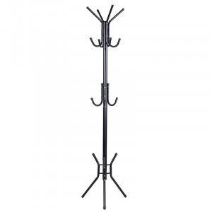 Cuier haine tip pom Piero metal negru D44x181cm - Img 1