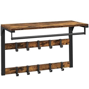 Cuier Model Reese, Maro Rustic/Negru, 65x30x42 cm - Img 1