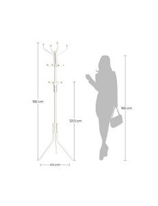 Cuier tip pom Model Zavala, Alb, 44x182 cm - Img 5