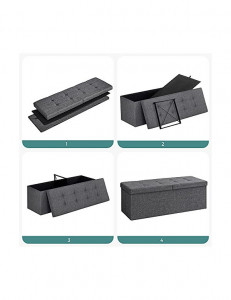 Cutie depozitare, Songmics, LSF76GYZ, Gri, 300 Kg, 110 x 38 x 38 cm - Img 4