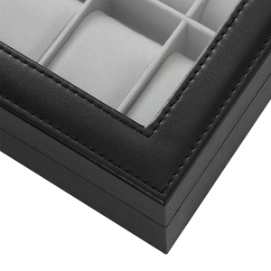 Cutie pentru ceasuri Model Luxury Vault, Negru, 30.2x20.2x8.1 cm - Img 5