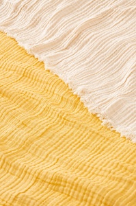 Cuvertura pentru Pat Dublu Model Muslin Yellow v2 - Img 2