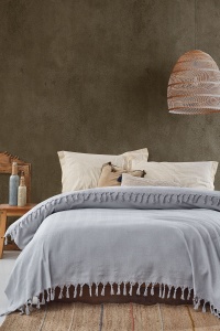 Cuvertura Pled pentru pat dublu Model Sidney Light Grey