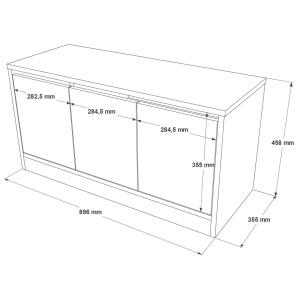 Dulap de pantofi cu bancheta Mr2 Alb 89.6x45.8x35.5 cm - Img 8