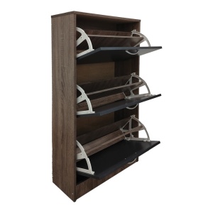 Dulap de pantofi Savaz, natural/antracit, 60x24x114 cm - Img 3